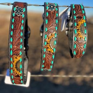 Sunflower dog collar