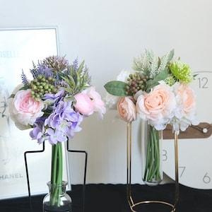 Artificial Flower Arrangement, Silk Ranunculus Flower Bouquet, Fake Flower Bunch for Home Decoration, Wedding Centerpieces  DY1-2320