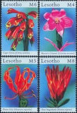 Lesotho 2000 Flowers of Africa/Lily/Crinum/Clivia/Plants/Nature 4v set (n18761)