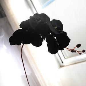 Black Artificial Orchid Flowers, Faux flowers, phanelopsis, Exotic,Tropical,Special Event Centerpieces Arrangement Floral