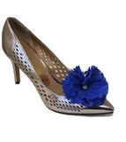 Blue Color Carnation Flower Clips for Shoes, Shoe Accessory, Shoe Clips