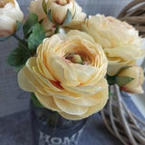 Yellow ranunculus, Bride bouquet of ranunculus, Real touch ranunculus for vase, Gorgeous decor, Faux realistic flower,Artificial Home decor