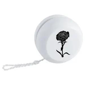 'Carnation Flower Silhouette' Retro Style Yo-Yo (YY00034306)