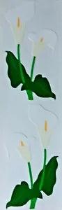 1 Strip Mrs Grossman  CALLA LILY Flower 1992 Stickers white easter