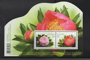 CANADA NO 2260, FLOWERS: PEONIES, SOUVENIR SHEET, MINT NH