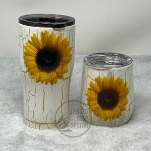 Sunflower Crackle Tumbler