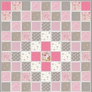 Rose Whispers~Precut Quilt Kit~Gray, Pink and Rose~Roses and Paisley Fabric~QK#517