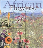 Lesotho 2004 Flowers of Africa Red Hot Poker Lily Treasure Plants Nature m/s MNH