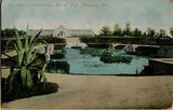 1908 LILY POND & CONSERVATORY Mitchell Park Milwaukee Wisconsin Postcard