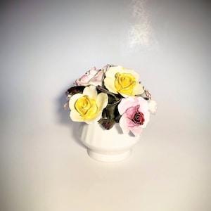 Staffordshire miniature rose bouquet  jardinaire.