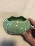 Vtg Ceramic Wavy Leaf Lotus Lily Flower Planting Dish