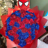 50 glitter Spider-Man eternal rose bouquet