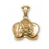 Orchid Jewelry 14k Gold Orchid Pendant Handmade Flower Jewelry OR2-PG