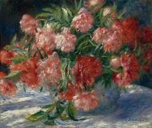 Pierre-Auguste Renoir : "Peonies" (c.1880) ?? Giclee Fine Art Print
