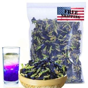 Pure Dried Butterfly Pea Flowers Blue Herbal Tea getrocknete Schmetterlingsblumen Clitoria Flower fleurs  flor Nontoxic GMO Free & Healthy