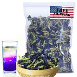 Pure Dried Butterfly Pea Flowers Blue Herbal Tea getrocknete Schmetterlingsblumen Clitoria Flower fleurs  flor Nontoxic GMO Free & Healthy