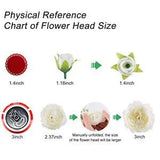 Artificial Peonies Silk Flowers Faux Peony Bouquet 4 Bundles Florals White