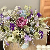dried flower arrangements| dried flowers| dried florals| flower decor| purple flowers| purple dried flowers