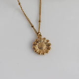 Flower Daisy Necklace, 18K Gold Plated, Layering Necklace, Bridesmaid, Christmas gifts, Dainty, Minimalist, Necklace For Women, Sunflower