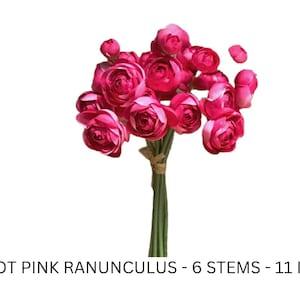 Ranunculus silk Artificial Flower Bouquet for Grave Faux Silk Flowers Bridal Wedding Flower Girl Bouquet Supplies French Farmhouse Decor