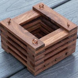 113. Salvaged Black Walnut Wood Hanging Basket Planter for Orchids, Bromeliads, Ferns, Cacti, Other Epiphytes and Succulents