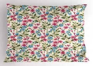 Nature Flowers Pillow Sham Decorative Pillowcase 3 Sizes Bedroom Decoration