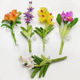 5 Blank Orchid Dollhouse Miniature  Accessories Artificial Plant Fairy Garden Ornament Home Decor Scale 1:12 DIY