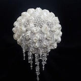 BROOCH BOUQUET  trailing brooch bouquet  Alternative   jewel  wedding bouquet. - Silver, rose gold or Gold tone by Crystal wedding uk