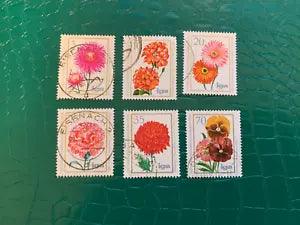 GERMANY EAST DDR GDR 1975 USED OR MNH ASTER GERANIUM CARNATION DAISY PANSY