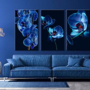Orchid print, Orchid art, Orchid poster, Flower print, Orchid wall art, Botanical print set, Flower art print