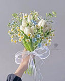 white tulip bouquet with assorted small flowers Flower Delivery