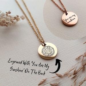 Sunflower Disc Necklace