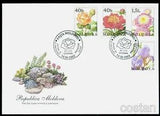 2002 Iris,Peony,Aster,Rose,Botanical Garden,Flowers,Blumen,Fleurs,Moldova,26,FDC