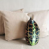 Rare plant Jewel Orchid pillow for botanical home decor. Housewarming botanical gift. Plant leaf shaped pillow