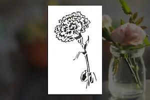 Carnation Reusable Stencil (Many Sizes)