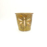 5" Handmade Ceramic Stoneware Flower Planter with carved design - Orchid Pot - Succulent Container - Cache Pot for plants in 4" pots.