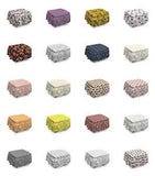 Ambesonne Vintage Ottoman Cover 2 Piece Slipcover Set and Ruffle Skirt