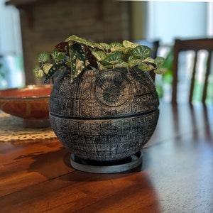 XL Death Star / Star Wars / Planter / Hand Painted