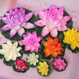 Artificial Lotus Simulation Water Lily Flower Floating Pool Pond Plant Decor New