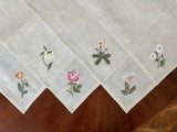 Embroidered Linen Napkins Table Mat For Hotel Restaurant Home 40x40cm Hemstitch
