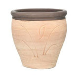 5 Sizes Large Terracotta Clay Handmade Planter/ Flower Pot Vintage Boho Pottery - Henna Green Trim