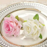 4 Pcs Rose Napkin Ring Wedding Artificial Flower Silk Peonies Dinner Table Party
