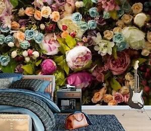 3D Peony Flower Art 7099N Wallpaper Wall Murals Wall Paper Wall Print Mural Romy