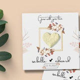 Flower Seed Paper for Wedding, Personalized Flower Seed Paper, Wedding Favors Heart, Plantable Heart