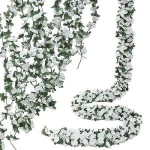 6pcs 48FT Artificial Flower Garlands, Fake Peony Vine Artificial Flower Ivory