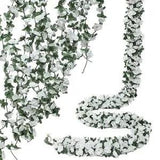 6pcs 48FT Artificial Flower Garlands, Fake Peony Vine Artificial Flower Ivory