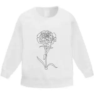 'Carnation Flower' Kid's Sweatshirt / Sweater / Jumper (KW038321)