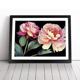 Watercolour Peony Flowers Vol.1 Framed Wall Art Poster Print Picture Large