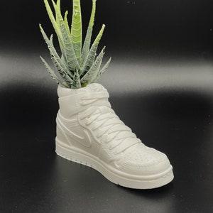 Nike Shoe Jordan One Planter Pot for Succulents and Flowers 3D Printed, Personalized gift for birthdays and holidays, fun flower pot vase