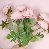 Artificial Ranunculus Stems With Leaves, Fake Flower Crafts, Wedding Party Flower Arrangements, Bridal Bouquet Fillers, Restaurant Decor